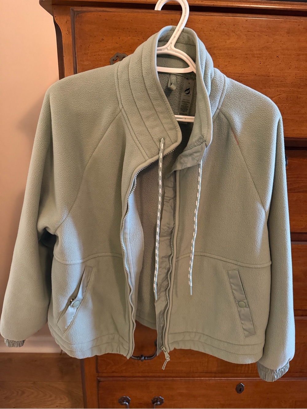 Lou & Grey Light Sage Fleece Zip Jacket